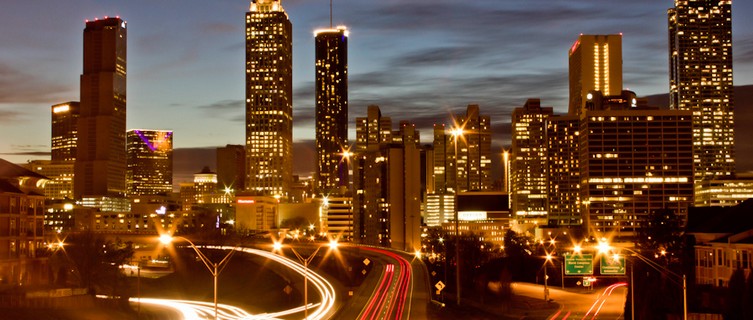 Atlanta's skyline by night